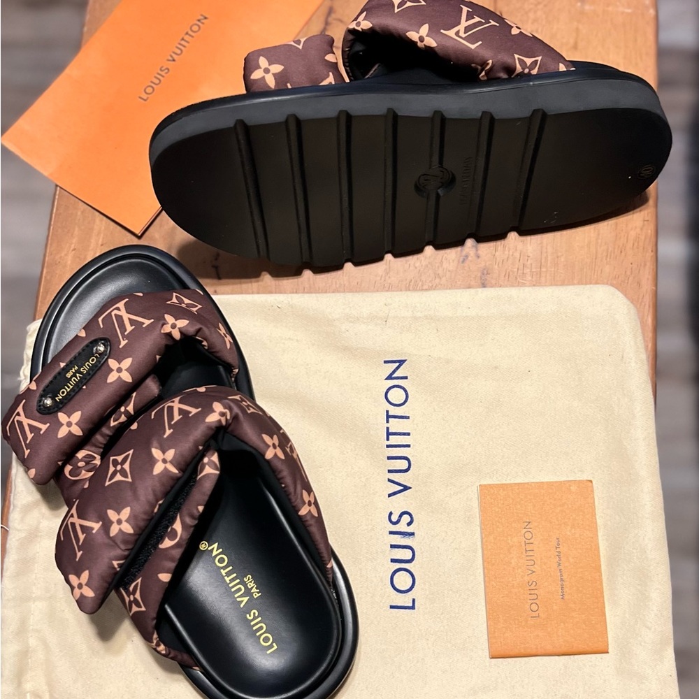 Louis Vuitton Monogram Brown Sandals for Men